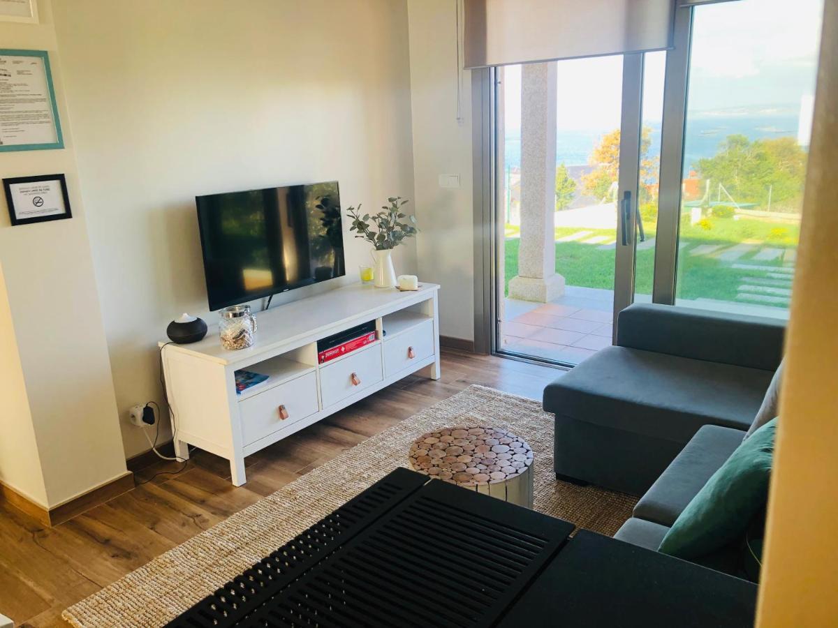 Casa Con Jardin Al Lado De Playa Hio Villa Vilanova  Exteriör bild